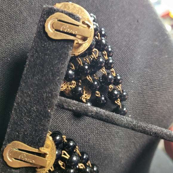 Elegant Black and Gold Beaded Earrings‎ - Picture 2 of 4